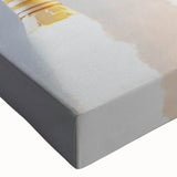 Black and white landscape painting of a spacecraft, printed on large stretched canvas, suitable for bedroom wall art.