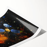 Extra large rolled print featuring line art flowers in black and white, ideal for large living room wall art.