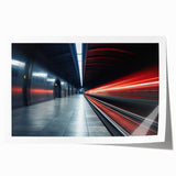 Extra large rolled print of a subway map in muted gray and blue tones, ideal for art wall dining room.