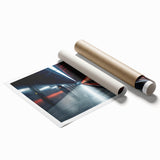 Extra large rolled print featuring a detailed floral art design.