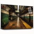 Acrylic print of a large abstract subway design in grayscale, ideal for modern bedroom or dining room decor.