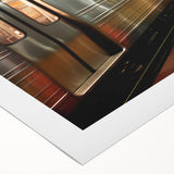 Art deco poster featuring a vintage subway design on rolled canvas, suited for dining room or bathroom decor.