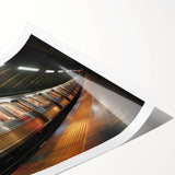 Extra large wall art featuring line art flowers in muted tones on a rolled print, suitable for large living room decor.