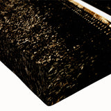 Black and white landscape art painting of a train on stretched canvas, suitable for bedroom wall art.