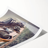 Extra large wall art featuring a detailed line art of flowers in black and white on a rolled print.