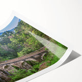 Extra large wall art featuring a line art design of flowers in black and white, printed on rolled canvas.