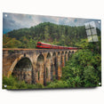 Acrylic print of a side-view train in grayscale, suitable for modern bedroom or dining room decor.