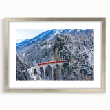 Textured art print of an abstract train in muted gray and silver on a framed canvas, suitable for bedroom decor.