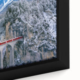 Extra large black wall art featuring a colorful, textured train design on a framed canvas, ideal for living room decor.