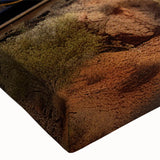 Large art of a black and white train landscape on stretched canvas, ideal for bedroom wall decor.