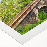 Art deco poster of a train in monochrome shades on rolled canvas, suitable for dining room wall art.
