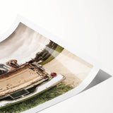 Extra large wall art featuring line art flowers in pastel hues on a rolled print, ideal for large living room decor.