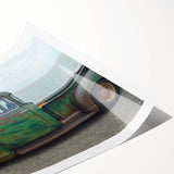 Extra large wall art featuring a line art design of flowers in black and white on a rolled print.