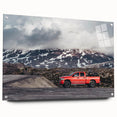 Side view of a truck in monochrome, printed on acrylic glass, suitable for bedroom or dining room decor.