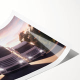 Extra large wall art featuring line art flowers on a rolled print, suited for large living room decor.