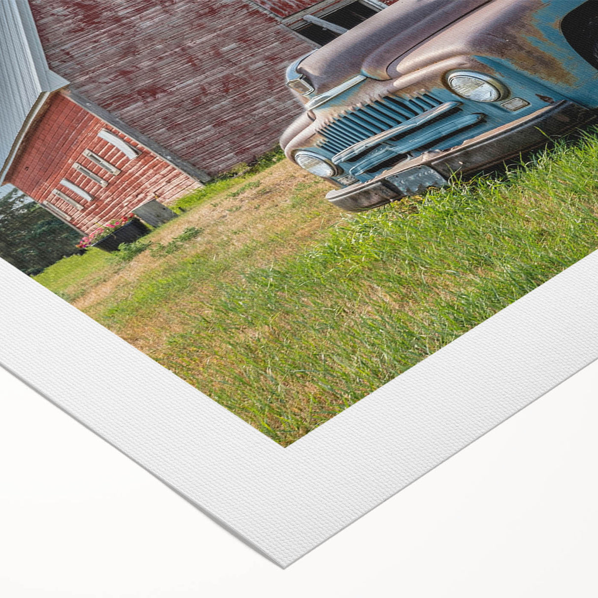 Art deco poster of stylized trucks in monochrome, printed on rolled canvas, suitable for dining room walls.