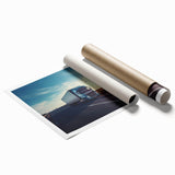 Extra large rolled print depicting vibrant floral art, ideal for classy bathroom or large living room wall decor.