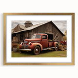 Extra large abstract art print featuring textured trucks in gold and black, ideal for living room decor.