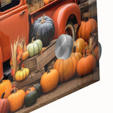 Mid-century modernist art featuring abstract trucks in muted grays and blues on large acrylic glass.