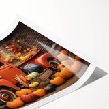 Extra large wall art featuring line art flowers on a rolled print, ideal for large living room decor.