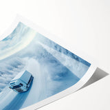 Extra large wall art featuring line art flowers on a rolled print, ideal for large living room decor.