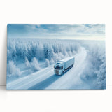 Black and white image of vintage trucks on a large stretched canvas, ideal for kitchen wall art or bedroom decor.