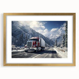 Extra large wall art featuring abstract art prints of trucks in textured grey and gold tones on a framed canvas.