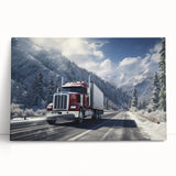 Black and white print of vintage trucks on stretched canvas, ideal for kitchen wall art or bedroom decor.