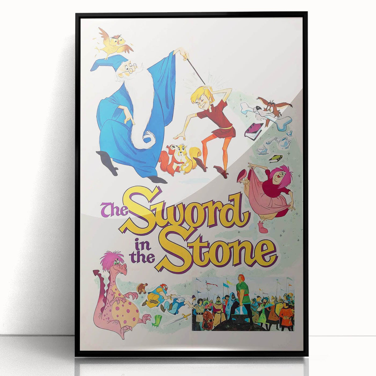 Classic 60s Movie Print - The Sword in the Stone Vintage Poster