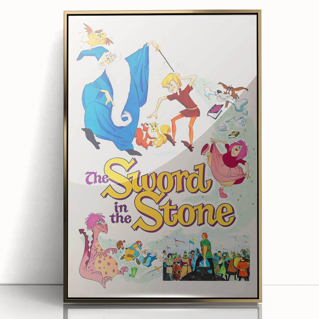 Classic 60s Movie Print - The Sword in the Stone Vintage Poster