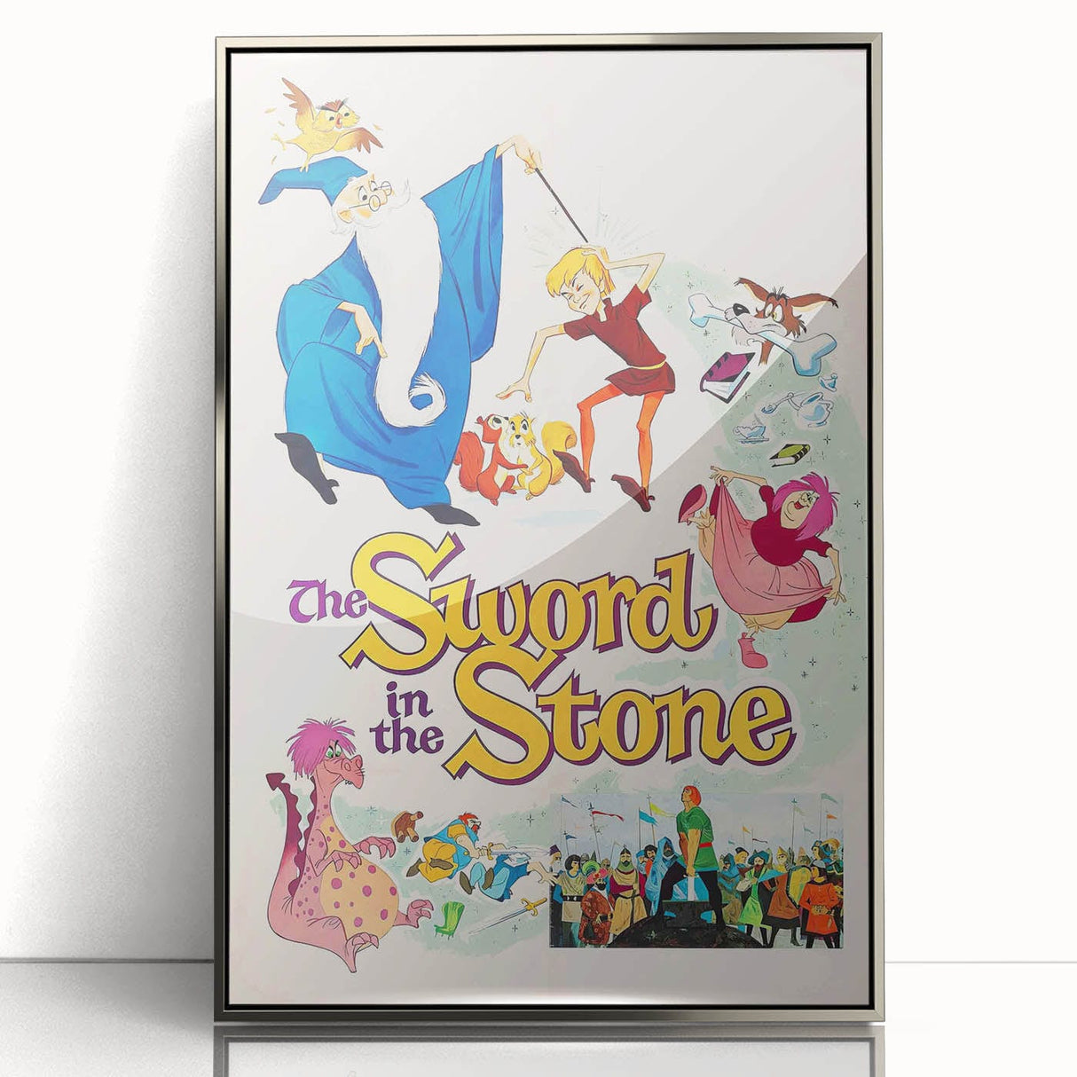 Classic 60s Movie Print - The Sword in the Stone Vintage Poster