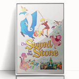 Classic 60s Movie Print - The Sword in the Stone Vintage Poster