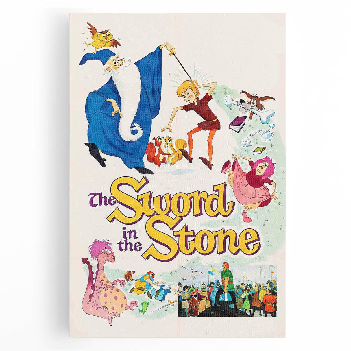 Classic 60s Movie Print - The Sword in the Stone Vintage Poster