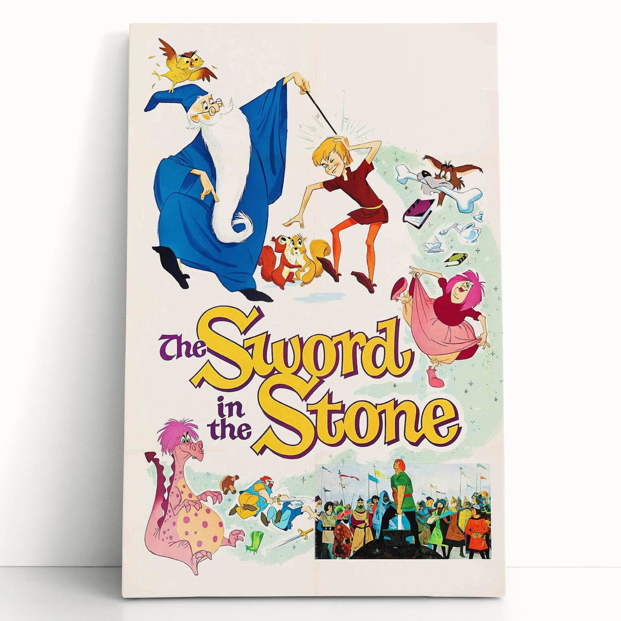 Classic 60s Movie Print - The Sword in the Stone Vintage Poster