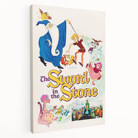Classic 60s Movie Print - The Sword in the Stone Vintage Poster