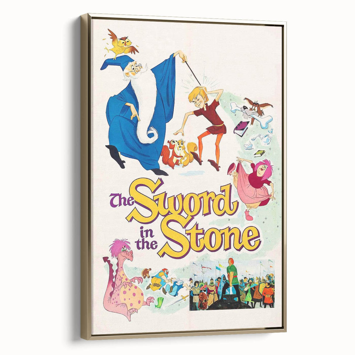 Classic 60s Movie Print - The Sword in the Stone Vintage Poster