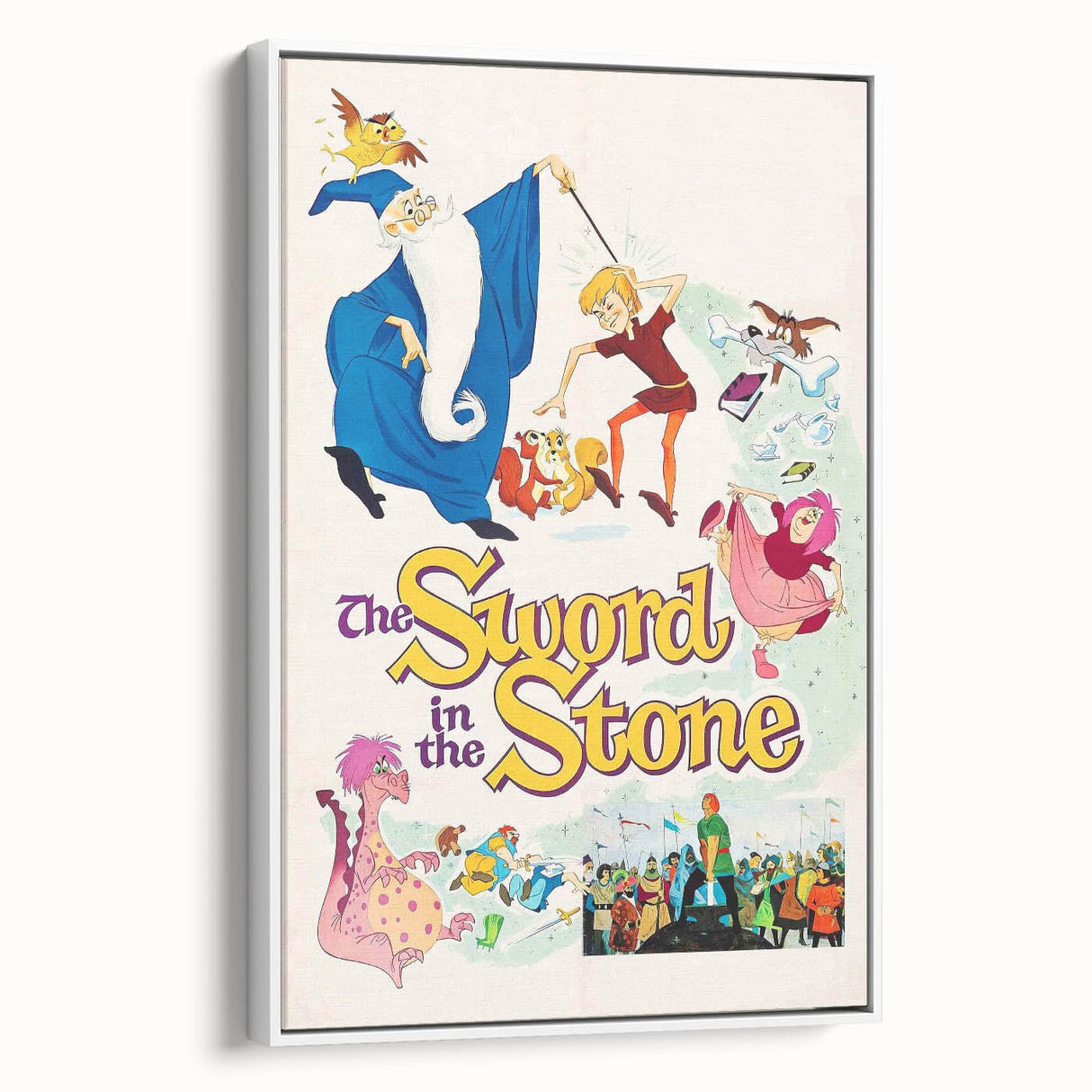 Classic 60s Movie Print - The Sword in the Stone Vintage Poster