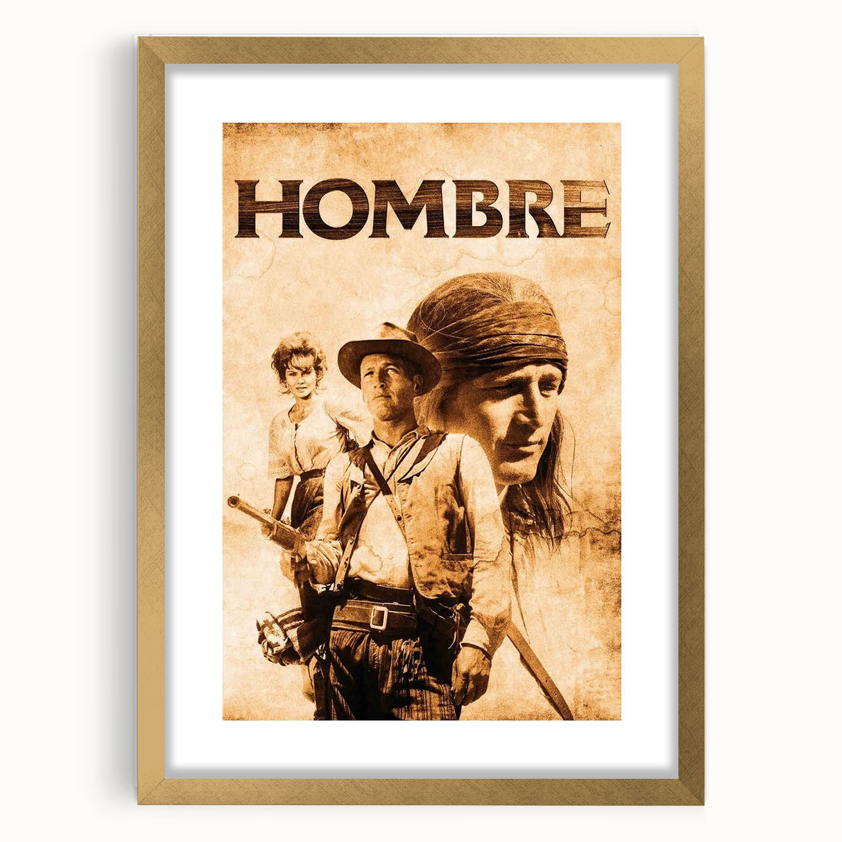 1960s Movie Posters - Hombre | Classic 60s Western Movie Prints