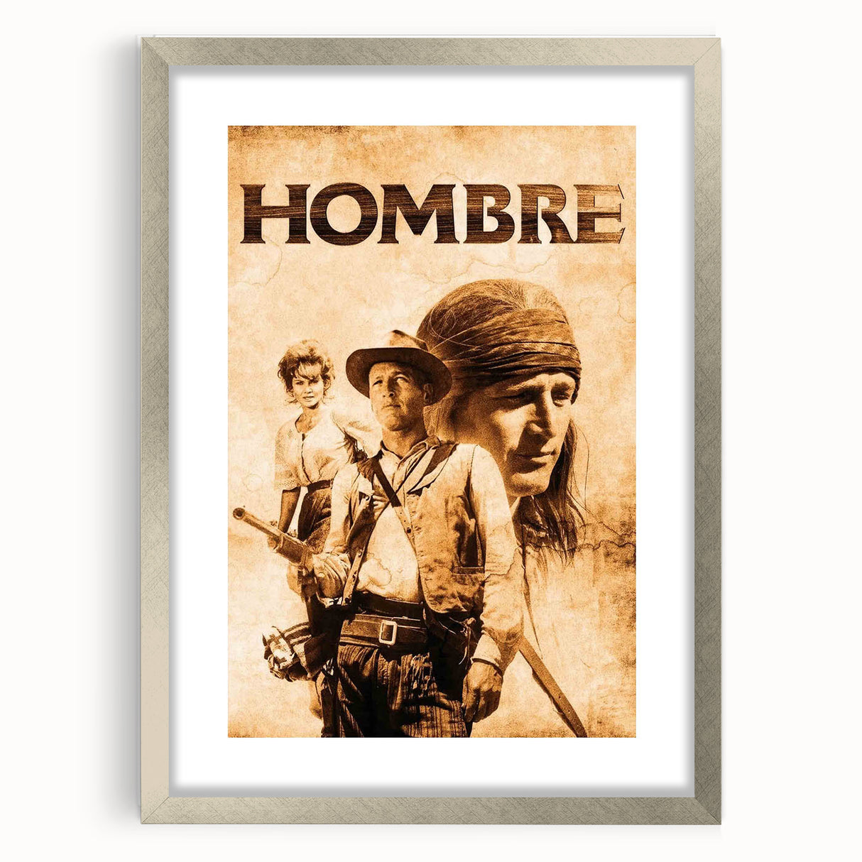 1960s Movie Posters - Hombre | Classic 60s Western Movie Prints