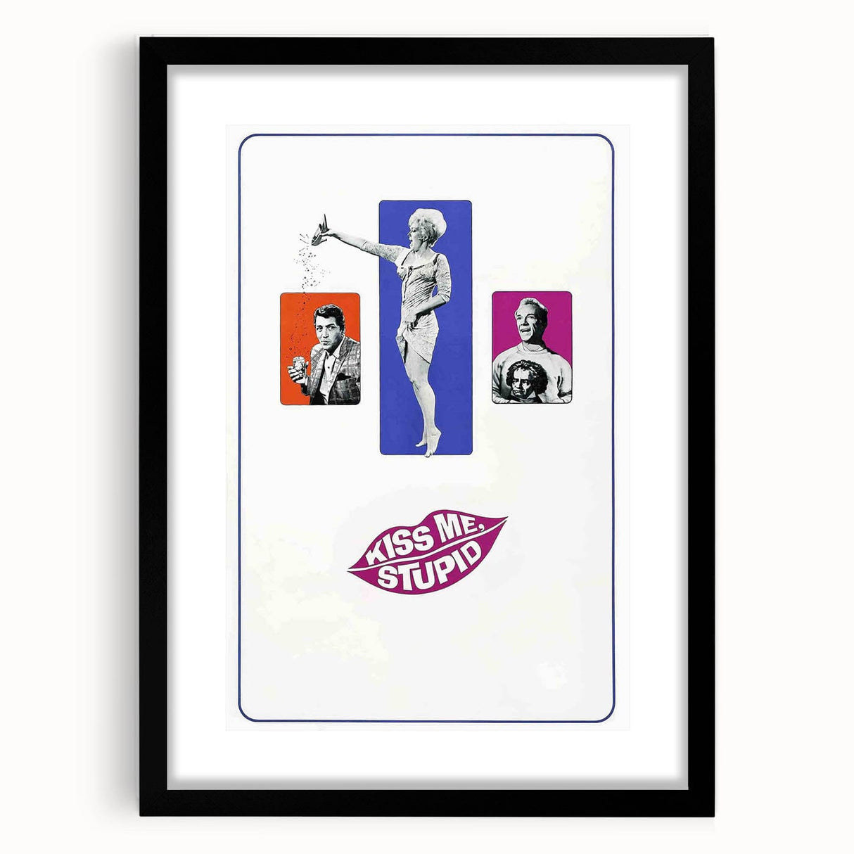 Vintage Film Poster 1960s - Kiss Me, Stupid Retro Cinema Print