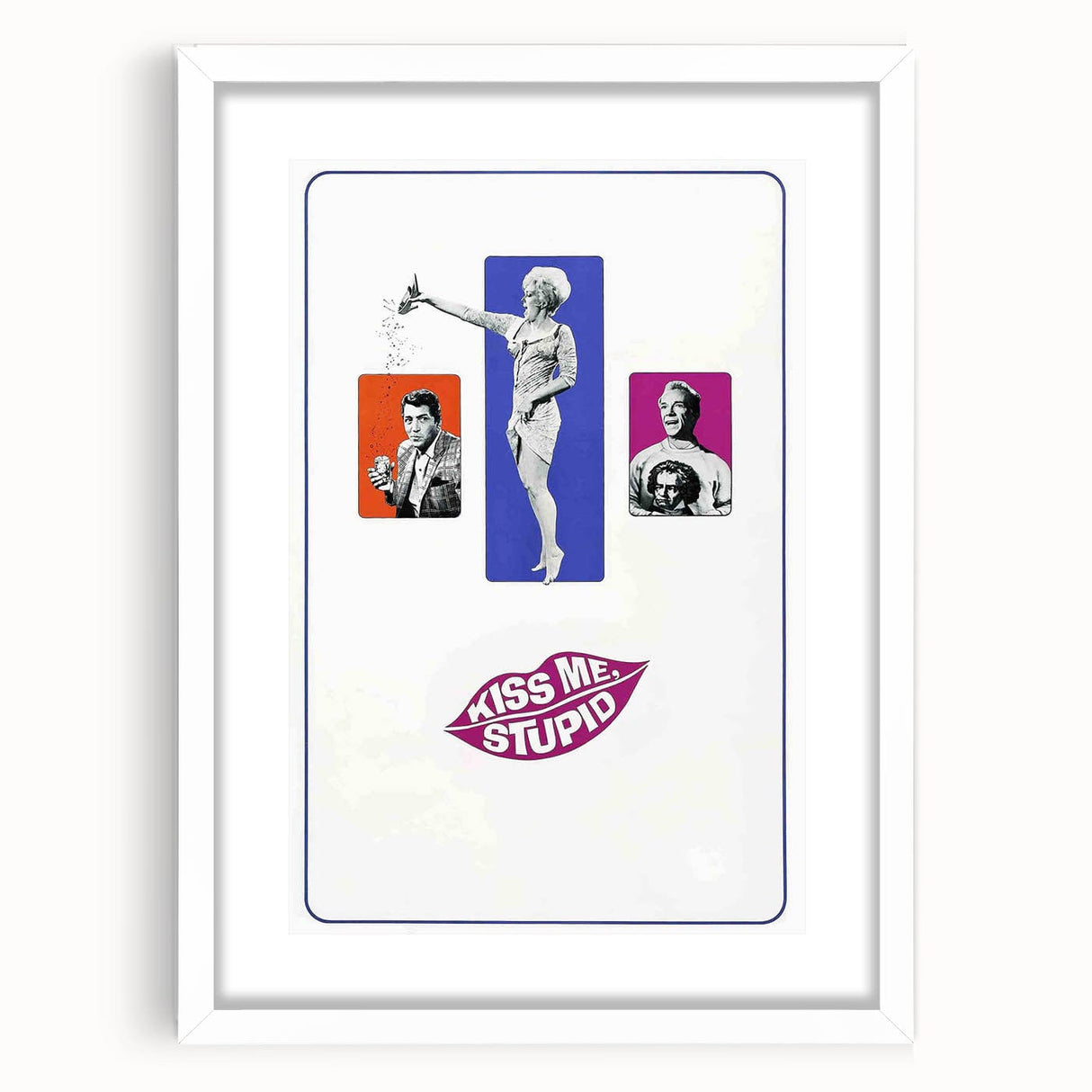 Vintage Film Poster 1960s - Kiss Me, Stupid Retro Cinema Print
