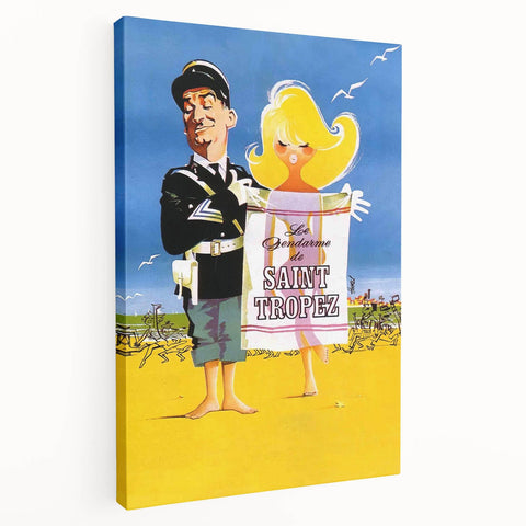 Retro Cinema Art 1960s – Le Gendarme de Saint-Tropez Vintage Poster