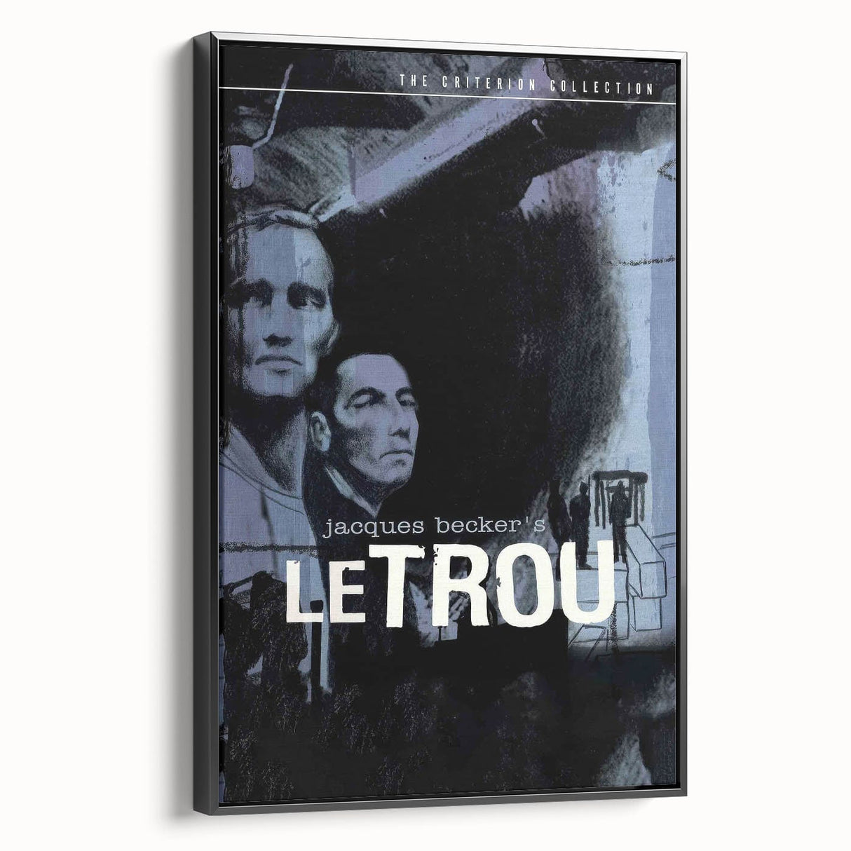 Vintage 60s Movie Poster – Le Trou Noir Crime Film Print