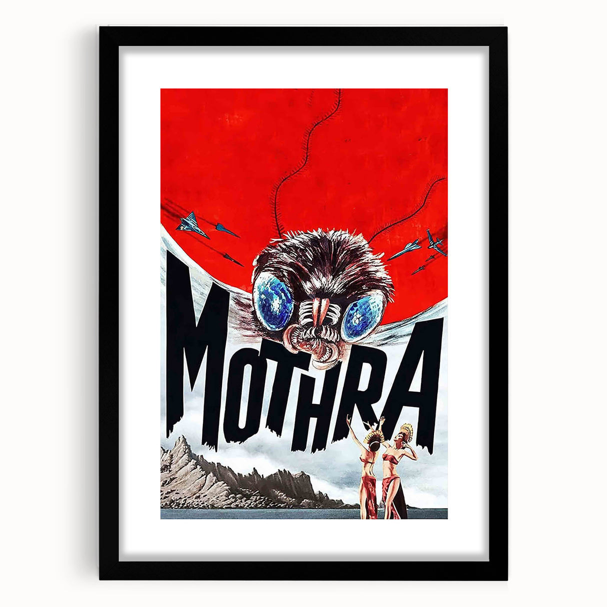 Classic 60s Movie Prints - Mothra Vintage Sci-Fi Film Poster