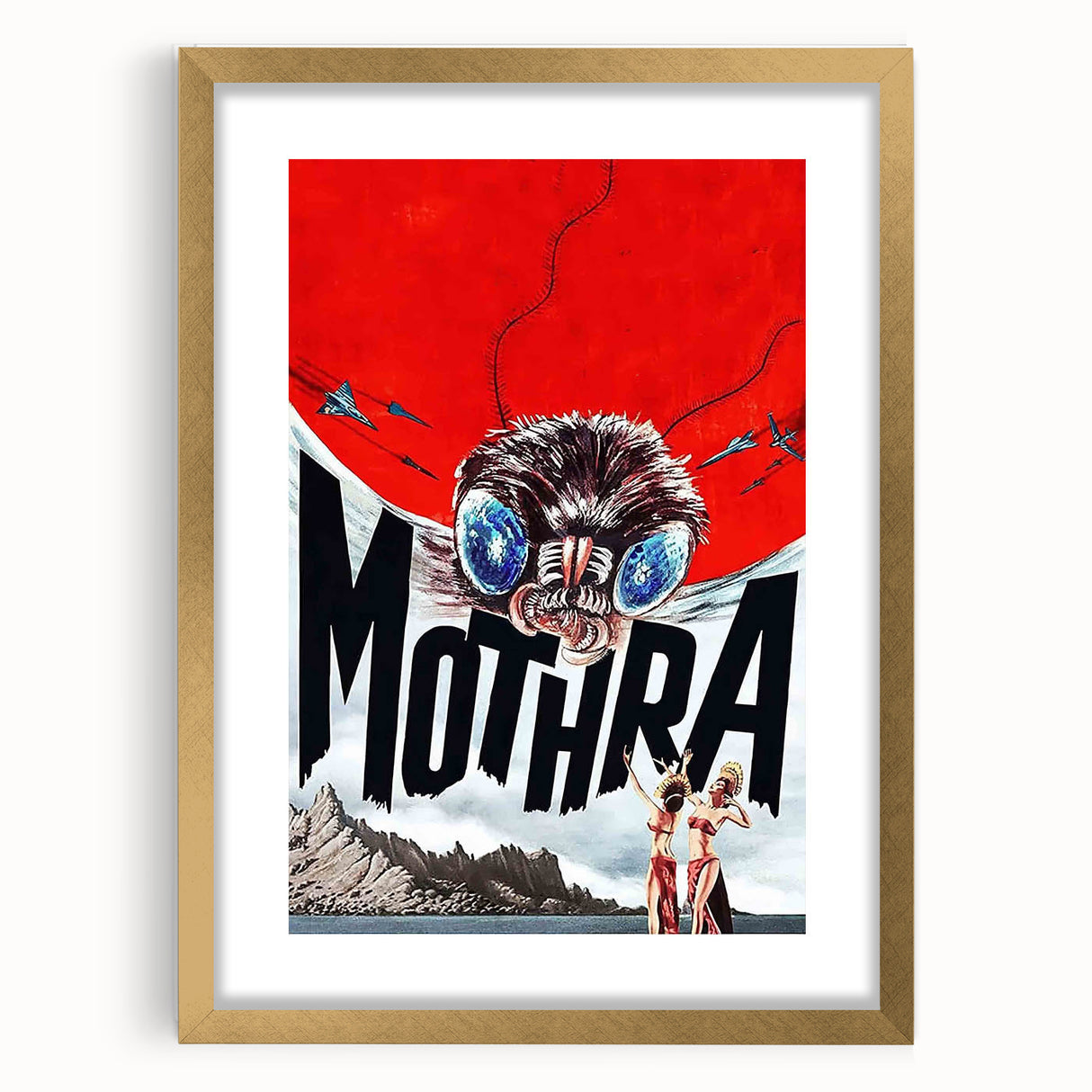 Classic 60s Movie Prints - Mothra Vintage Sci-Fi Film Poster