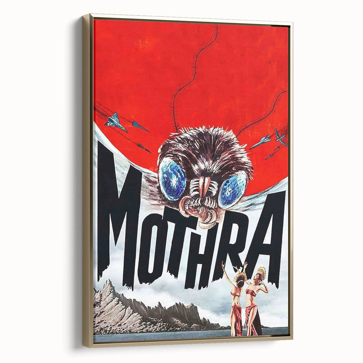 Classic 60s Movie Prints - Mothra Vintage Sci-Fi Film Poster