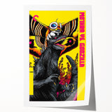 Classic 60s Movie Prints - Mothra vs. Godzilla Vintage Poster