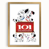 Retro Cinema Art 1960s 101 Dalmatians Vintage Disney Movie Poster