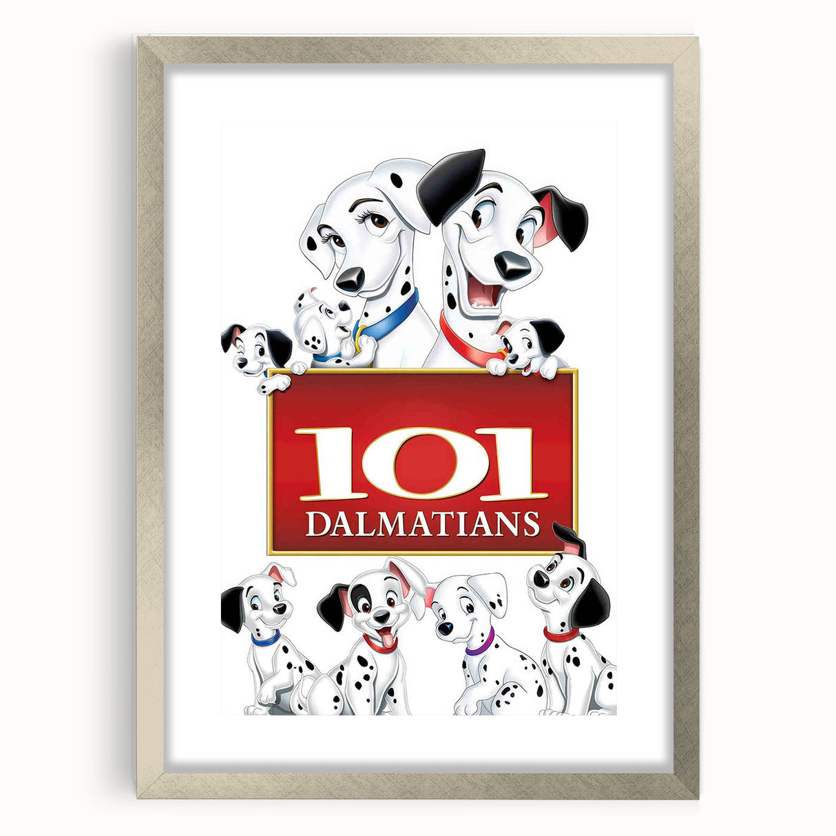 Retro Cinema Art 1960s 101 Dalmatians Vintage Disney Movie Poster