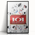 Retro Cinema Art 1960s 101 Dalmatians Vintage Disney Movie Poster